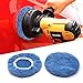 AUTDER Polisher Buffing Pad Bonnet - (7 to 8 Inches) - Buffing Pad Cover Coral Fleece - Car Polishing Bonnet for Car Polisher 6 Pcs - Blue