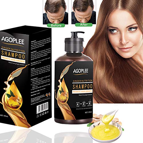 Hair Growth Shampoo, Anti-Hair Loss Shampoo, Hair Loss shampoo, Natural Old Ginger Hair Care Shampoo, Helps Stop Hair Loss, Grow Hair Fast, Hair Loss Treatment for Men & Women (10OZ)