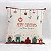 Gillberry Vintage Christmas Santa Claus Sofa Bed Home Decor Pillow Case Cushion Cover (A)