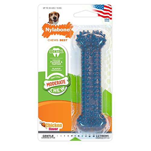 Nylabone Moderate Chew FlexiChew Dental Chew Toy, Medium