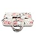 canvaslife Pink Rose Patten Canvas Laptop Shoulder Messenger Bag Case Sleeve for 11 Inch 12 Inch 13 Inch Laptop and Macbook Air Pro 11/12/ 13