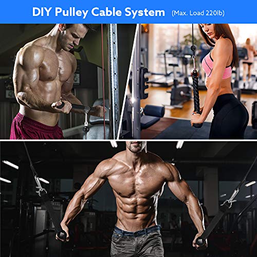 Cable-Machine-Gym-Pulley-System-Fitness-Lat-Pulldown-Bars-Attachments-18M-LAT-and-Lift-Pulley-Cable-System-with-Loading-Pin-Home-Gym-Equipment-for-Triceps-Pull-Down-Biceps-Curl-Back-Forearm