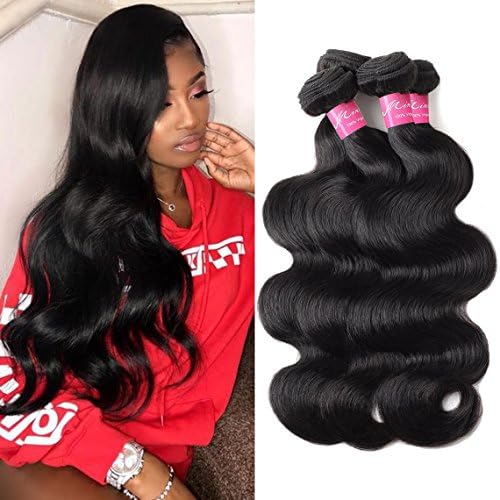 Mink Hair 8A Brazilian Virgin Hair Body Wave Human Hair Bundles (16 18 20 22) Unprocessed Body Wave Human Hair Bundles Wet and Wavy Human Hair Weave Extensions Natural Color