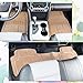 Zone Tech All Weather Rubber Semi Pattern Car Interior Floor Mats – 4-Piece Set Beige Heavy Duty Car Interior Floor Mats
