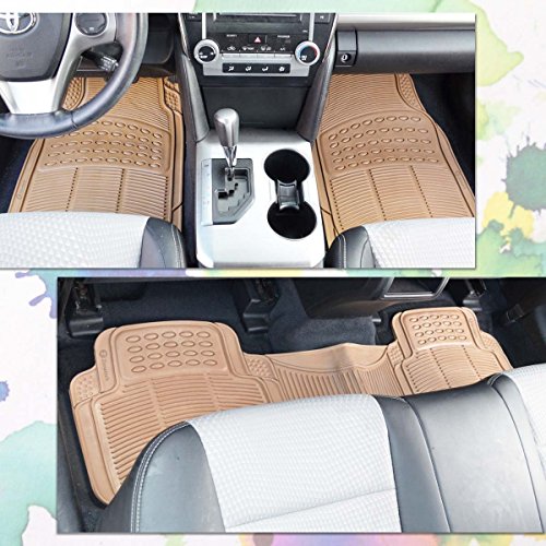 Zone Tech All Weather Rubber Semi Pattern Car Interior Floor