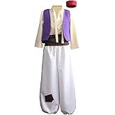 Ainiel Men’s Arab Prince Costume Suits Party(XL) White