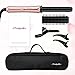 PRETTY SEE Curling Wand Interchangeable Curling Iron Ceramic Barrels Electric Hair Curler with Carry Case, Rose Gold