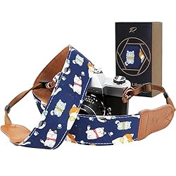 Padwa Lifestyle Blue Cat Animal Print Camera Strap