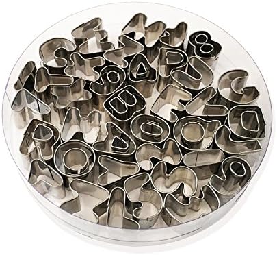 Stainless Steel Alphabet and Number Cookie Cutters