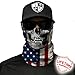 SA Company Face Shield Micro Fiber Wind, Dirt Bugs.Keep Warm On Cool Days. Worn as a Balaclava, Neck Gaiter, Head Band, Doo RAG For Hunting, Fishing Cycling and Salt Lovers. - American Flag Skull