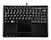 Perixx PERIBOARD-510H Plus, Wired Super Mini USB Touchpad Keyboard, X Type Scissor Keys with 2 Built-in Hubs, Black, US English Layout (11005)