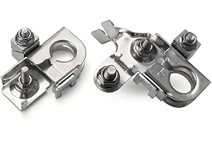 Positive and Negative Battery Terminals Kit for Ford F150 for Edge for Explorer, Fusion, MKX 2010-2019 | Tin-Plated Copper Al