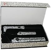 ISO Beauty Zebra Straightening Flat Iron Full Set with Mini Straightener - 1.25" Ceramic Tourmaline - 3 Piece Luxury Hair Styling Tool Set