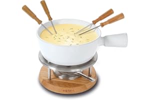Boska Fondue Set Bianco - for 875 Grams of Melted Cheese - 1,3 L