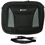 Lenovo IBM ThinkPad R400 Laptop Case Carry Handle & Adjustable Shoulder Strap - Black/Gray - Adjustable & Removable Interior Divider