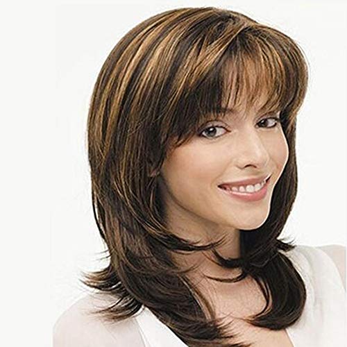 Mid Length Curly Fashion Hairstyle Wigs For Woman Price In Uae