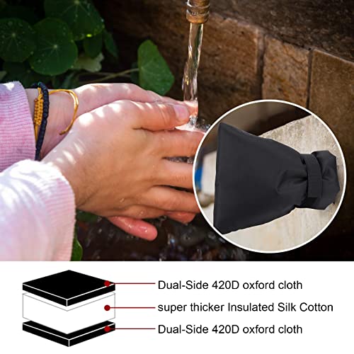 TOOVREN 2 Pack 7.28" W x 8.85" H Outdoor Faucet Covers for Winter