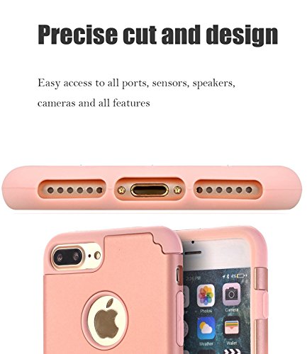 iPhone 7 Plus Case,iPhone 8 Plus Case,CaseHQ Extreme Heavy Duty Protective soft rubber TPU PC Bumper Case Anti-Scratch Shockproof Rugged Protection Cover for apple iPhone 7/8 Plus phone Black