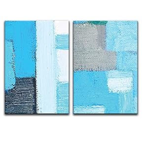 2 Panel Abstract Home Artwork for Living Room...