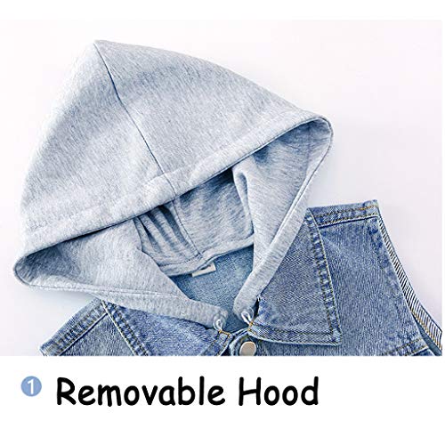 Baby Jongens Denim Jas Gilet Kids Hooded Mouwloze Jas Causaal Vest Meisjes Blauw Jeans Top Kleding Lente Herfst… - Afbeelding 4
