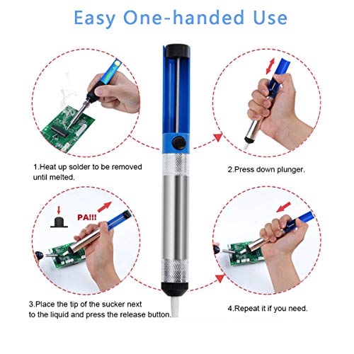 image for Crazepony Desoldering Pump, Desoldering Wick, Micro Shear Wire Cutter 