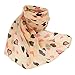 Datework Womens Love Heart Soft Long Shawl Scarf (Beige)