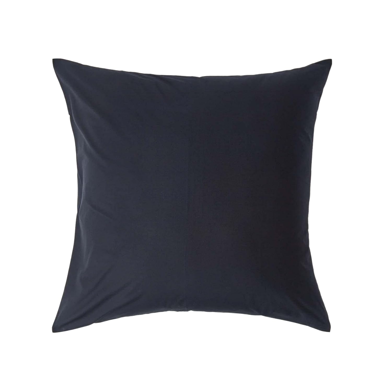 HOMESCAPES Black Pure Egyptian Cotton Euro Size Pillowcase 80 x 80 cm 200 TC 400 Thread Count Percale Equivalent Large Square Pillow Case with Zip