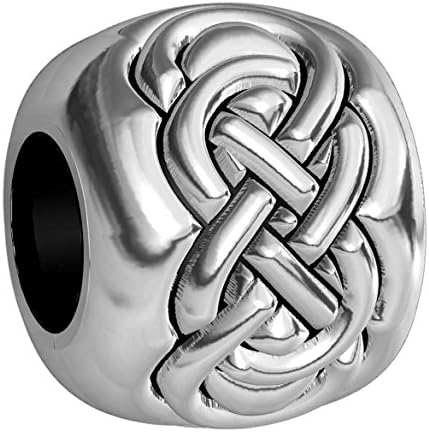 Double Infinity Symbol Charm Bracelet Bead in Sterling Silver