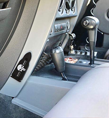 QuickDraw Magnetic Gun Mount (Skull) for Vehicle Home Office 35lb Rated Gun Magnet Holder Holster Safety Rack Accessory HQ Rubber Coated Bullet Shaped Neodymium Magnet Handgun Firearm Pistol Shotgun