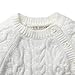Hope & Henry Layette Soft White Cable Knit Sweater Romper