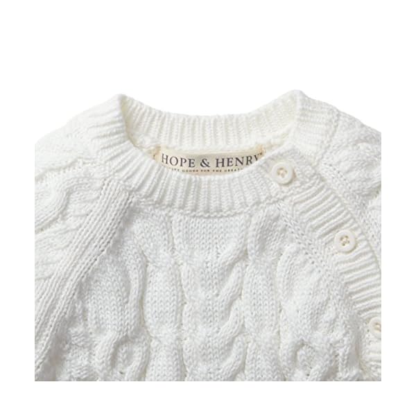 Hope & Henry Layette Baby Cable Knit Sweater Romper - Image 4
