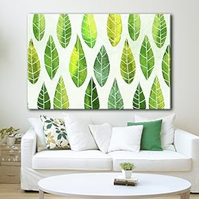 Repeated Green Leaves Pattern