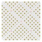 Sweet Jojo Designs Fabric Memory/Memo Photo Bulletin Board for Blush Pink White Damask and Gold Polka Dot Amelia Collection