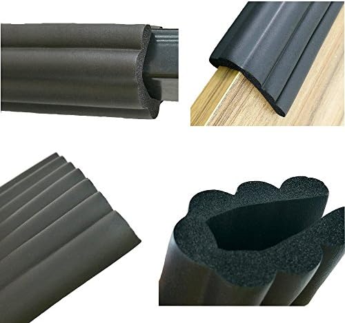 TUKA Universel Rouleau en Mousse, 200cm x 80mm x 8mm, Epaissir Mousse Antichoc Sécurité épreuvage pour Bébé/Enfants Kits. Tout Usage Anti-Crash Protection, Souple et Flexible, Noir, TKD7002 Black