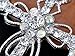 Alilang Crystal Rhinestone God Blessed Flower Floral Holy Cross Hook Key Chain, Aurora Borealis