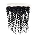 Human Hair Lace frontal 13x4 inch Swiss Medium Brown Lace Deep Wave Hair with Baby Hair 14 inch Hair Extensions (14 inch lace frontal)