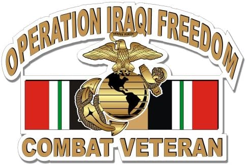 USMC Operation Iraqi Freedom Combat Veteran Decal Sticker 5.5"