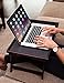 BirdRock Home Bamboo Lap Tray with Black Top | Foldable Breakfast Serving Bed Tray | Lap Desk with Wide Tilting Top | Laptop Stand | Walnut
