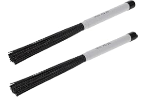 1 Pair Nylon Drum Brush Drum Sticks,Drum Brushes Set Jazz Nylon Brushes,Retractable Drum Wire Sticks Brushe,Wire Brush Profes
