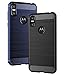 Motorola One Case, Moto One Case, Moto P30 Play Case, Asmart Shock Absorption Case Motorola One Slim Carbon Fiber Cover Flexible TPU Protective Phone Case for Motorola One/Moto P30 Play (Blue)