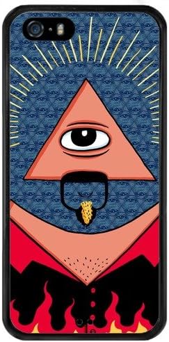 iPhone SE Case,Illuminati Gravity Falls Black TPU and PC Protective Bumper [Slim Fit ] Case For iPhone SE