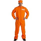 Dress Up America Prisoner Costume For Adults - Orange Prison Jumpsuit And Cap