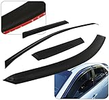 Volkswagen Vw Passat B6 Jdm Tape-On Door Window Visor Rain Guard Shade Wind Sun Deflector Aerodynamic Vent Ventilation 4 Pieces