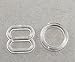 Zhongpai 100Set Clear Plastic Invisible Lingerie Rings (8.5g) and Sliders (9g) Bra Bikini Rings (15mm)
