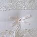 Amajoy Ivory Wedding Ring Pillow Ring Cushion with Lace Flower , 7.5inch Ring Bearer for Beach Wedding, Wedding Ceremony