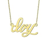 BYBWBL Ivy Name Pendant Necklace 18k Gold Plated