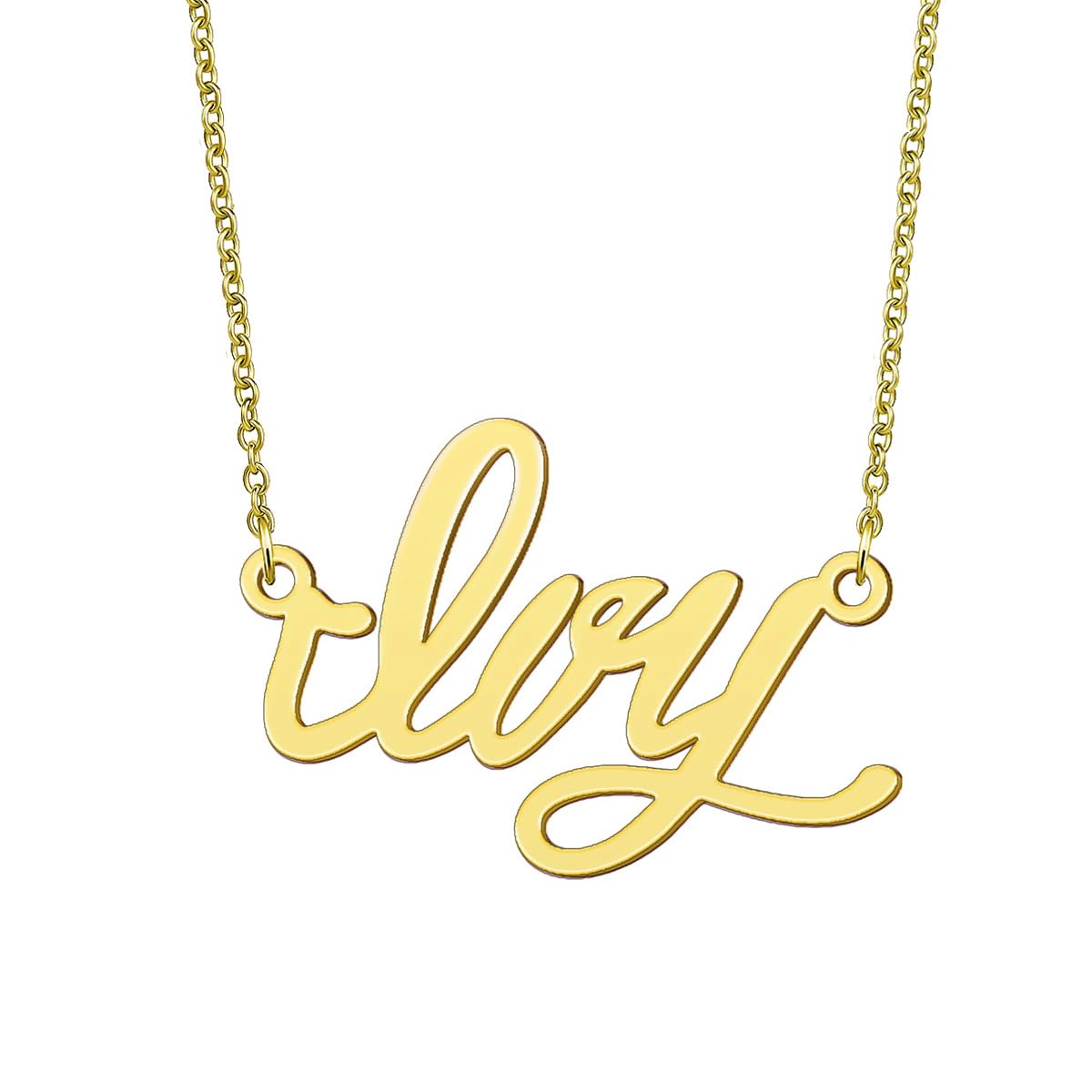 BYBWBL Ivy Name Pendant Necklace 18k Gold Plated