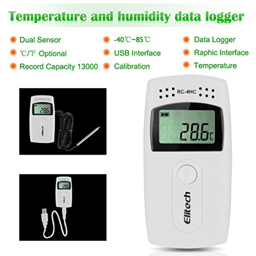 Elitech RC4HC USB Temperature and Humidity Data Logger Recorder