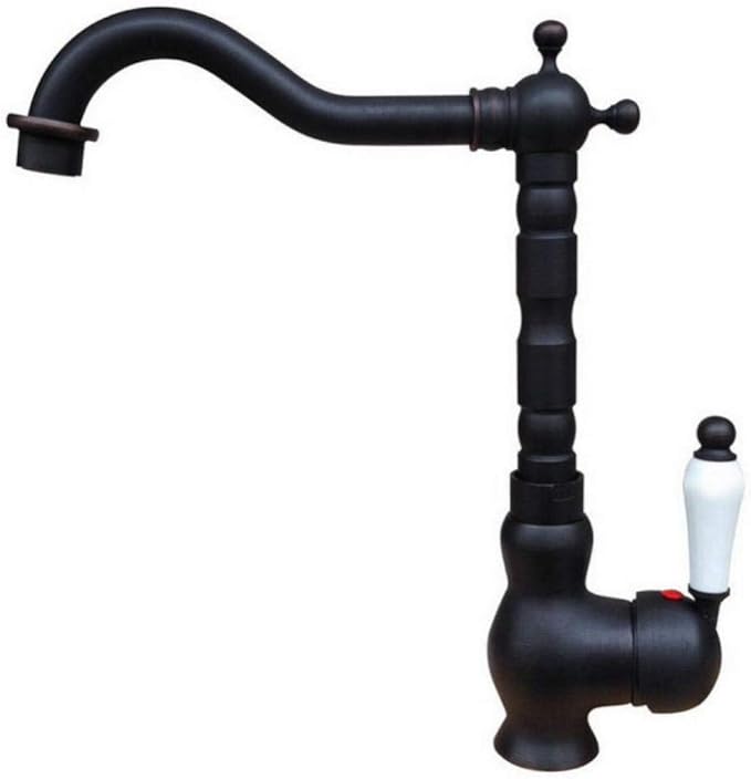 Grifos Aceite negro Bronce frotado Cerámica individual Palanca Palanca