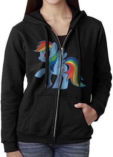My Little Pony Rainbow Dash Women Zip Drawstring Sweatshirt